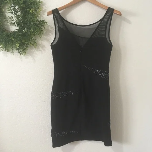 Alex & Eve Black Bead and Sequin Sleeveless Dress - Picture 2 of 6